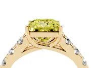 Princess Cut Engagement Ring Setting for a Fancy Yellow Lab-Grown Diamond | Yellow Gold - Design NV-24643