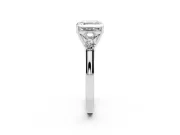 Asscher Cut Close Set Five Stone Engagement Ring Setting | Platinum