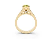 Marquise Channel Engagement Ring Setting for a Fancy Yellow Lab-Grown Diamond | Yellow Gold - Design NV-24671
