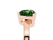 Heart-Shaped Solitaire Engagement Ring Setting for a Fancy Green Lab-Grown Diamond | Flat Tab Prongs | Rose Gold