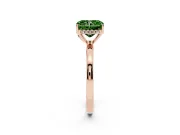 Radiant Cut Engagement Ring Setting for a Fancy Green Lab-Grown Diamond | Hidden Halo | Rose Gold
