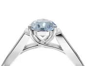 Pear-Shaped Cathedral Solitaire Engagement Ring Setting for a Fancy Blue Lab-Grown Diamond | Channel Set Band | Platinum