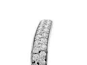 Round Diamond Pavé Contour Band Set in White gold