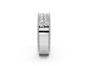 Round Diamond Pavé Eternity Band Set in White gold with Bead Prong Setting