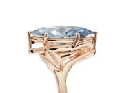 Marquise Bypass Solitaire Engagement Ring Setting for a Fancy Blue Lab-Grown Diamond | Rose Gold
