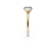 Radiant Cut Solitaire Engagement Ring Setting for a Fancy Green Lab-Grown Diamond | Tapered Plain Band | Yellow Gold