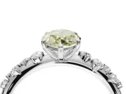 Marquise Graduated Solitaire Engagement Ring Setting for a Fancy Yellow Lab-Grown Diamond | Sterling Silver
