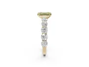 Emerald Cut Engagement Ring Setting for a Fancy Yellow Lab-Grown Diamond | Yellow Gold - Design NV-24455