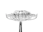 Pear-Shaped Cluster Halo Engagement Ring Setting | White Gold