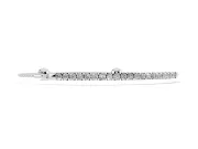 Round Lab-Grown Diamond Bar Chain Bracelet | Shared Prong Row | Sterling Silver