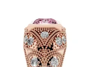 Princess Cut Vintage Bezel Engagement Ring Setting for a Fancy Pink Lab-Grown Diamond | Rose Gold