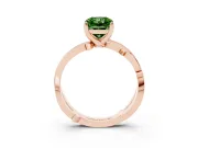 Radiant Cut Twisted Engagement Ring Setting for a Fancy Green Lab-Grown Diamond | Rose Gold - Design NV-24635