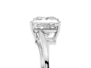 Princess Cut Diamond Solitaire Twist Band Ring Set in Platinum with Prong Setting