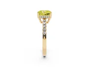 Radiant Cut Engagement Ring Setting for a Fancy Yellow Lab-Grown Diamond | Yellow Gold - Design NV-24649