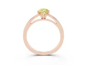 Pear-Shaped Plain Engagement Ring Setting for a Fancy Yellow Lab-Grown Diamond | Rose Gold