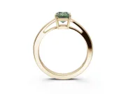 Emerald Cut Cathedral Engagement Ring Setting for a Fancy Green Lab-Grown Diamond | Yellow Gold - Design NV-24626