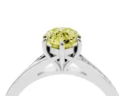 Marquise Pave Solitaire Engagement Ring Setting for a Fancy Yellow Lab-Grown Diamond | Sweeping Shoulders | Platinum