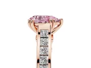 Pear-Shaped Channel Engagement Ring Setting for a Fancy Pink Lab-Grown Diamond | Rose Gold - Design NV-24671