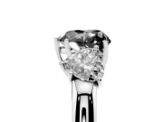 Fancy Black Heart Cut Diamond Three-Stone Ring Set in Platinum with Bold Center and Classic Band