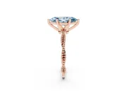 Marquise Twisted Solitaire Engagement Ring Setting for a Fancy Blue Lab-Grown Diamond | Rose Gold