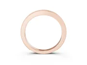 Round Diamond Bezel Eternity Band Set in Rose gold with Milgrain Detailing