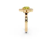 Heart-Shaped Halo Engagement Ring Setting for a Fancy Yellow Lab-Grown Diamond | Yellow Gold - Design NV-24775