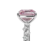 Asscher Cut Graduated Solitaire Engagement Ring Setting for a Fancy Pink Lab-Grown Diamond | Platinum