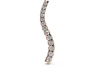 Round Lab-Grown Diamond Graduated S-Wave Pendant Necklace | Shared Prong Row | Rose Gold