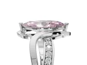 Marquise Bypass Solitaire Engagement Ring Setting for a Fancy Pink Lab-Grown Diamond | Platinum