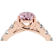 Pear-Shaped Engagement Ring Setting for a Fancy Pink Lab-Grown Diamond | Rose Gold - Design NV-24643