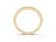 Rope Twist Contour Wedding Band | Wheat Leaf Detail | Yellow Gold