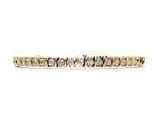 Round Lab-Grown Diamond Spiral Tennis Bracelet | Curved S-Links | Yellow Gold
