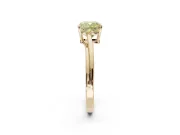 Cushion Cut Bypass Solitaire Engagement Ring Setting for a Fancy Yellow Lab-Grown Diamond | Yellow Gold