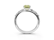 Emerald Cut Graduated Solitaire Engagement Ring Setting for a Fancy Yellow Lab-Grown Diamond | Platinum