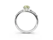 Marquise Graduated Solitaire Engagement Ring Setting for a Fancy Yellow Lab-Grown Diamond | Sterling Silver
