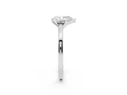 Pear-Shaped Solitaire Engagement Ring Setting | Basket Rail | Platinum