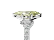 Marquise Pavé Solitaire Engagement Ring Setting for a Fancy Yellow Lab-Grown Diamond | Crossover Gallery | Platinum