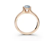 Pear-Shaped Double Claw Solitaire Engagement Ring Setting for a Fancy Blue Lab-Grown Diamond | Rose Gold