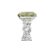 Emerald Cut Engagement Ring Setting for a Fancy Yellow Lab-Grown Diamond | White Gold - Design NV-24455