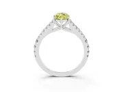 Marquise Graduated Split Shank Engagement Ring Setting for a Fancy Yellow Lab-Grown Diamond | Sterling Silver