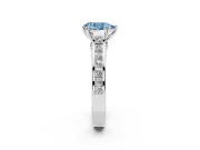 Pear-Shaped Channel Engagement Ring Setting for a Fancy Blue Lab-Grown Diamond | Platinum - Design NV-24671