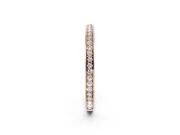 Round Diamond Continuous Pavé Eternity Band Set in Rose gold
