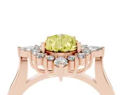 Pear-Shaped Engagement Ring Setting for a Fancy Yellow Lab-Grown Diamond | Rose Gold - Design NV-24790