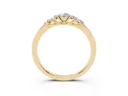Round Lab-Grown Diamond Five-Stone Wedding Band | Trellis Gallery | Yellow Gold