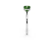 Princess Cut Hidden Halo Ring Setting for a Fancy Green Lab-Grown Diamond | White Gold