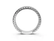 Round Lab-Grown Diamond Milgrain Channel Set Wedding Band | Fluted Gallery | Platinum