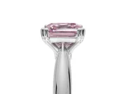 Princess Cut Tapered Solitaire Engagement Ring Setting for a Fancy Pink Lab-Grown Diamond | Platinum