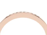 Round Lab-Grown Diamond Low Profile Pavé Wedding Band | Three-Quarter Eternity | Rose Gold
