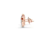 Pear-Shaped and Marquise Lab-Grown Diamond Cluster Stud Earrings | Wing Spray | Rose Gold