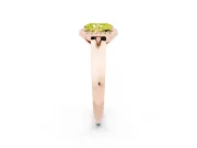 Radiant Cut Knife-Edge Halo Engagement Ring Setting for a Fancy Yellow Lab-Grown Diamond | Rose Gold